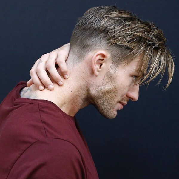 corte degradê masculino com franja longa