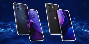 Dois celulares 5G da Motorola lado a lado
