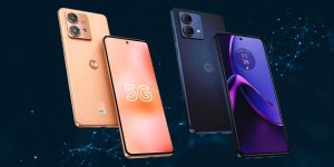 Smartphones Edge 40 Neo e Moto G84 da Motorola lado a lado
