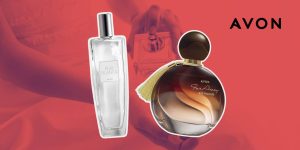 Montagem com dois dos perfumes femininos mais vendidos da Avon em agosto 2024