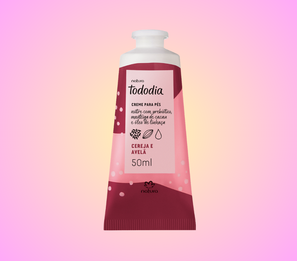Creme da Natura Nutritivo para os Pés Tododia Cereja e Avelã
