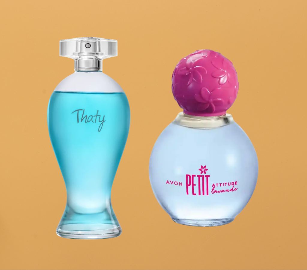 Thaty (O Boticário) e Petit Attitude Lavande (Avon) - perfumes nacionais parecidos