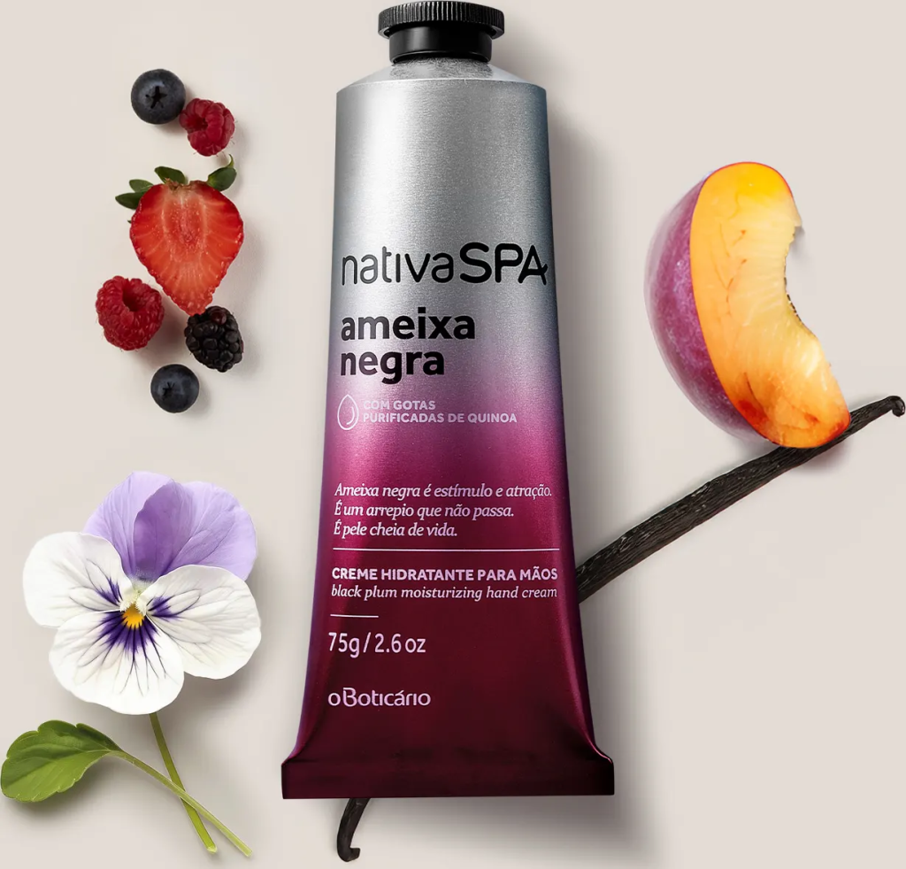NAtiva spa Ameixa Negra creme para mãos O Boticário