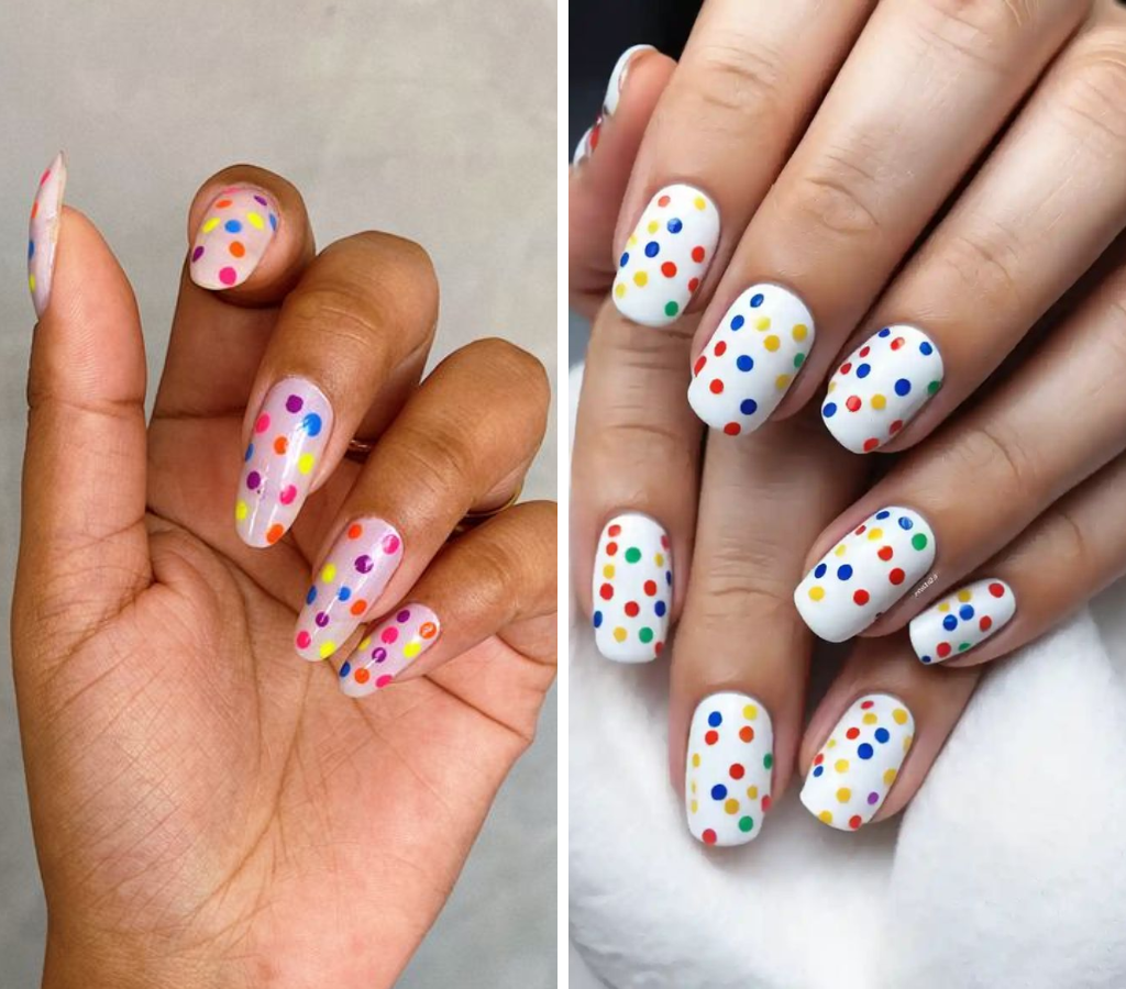 Poás cores das unhas de festas juninas